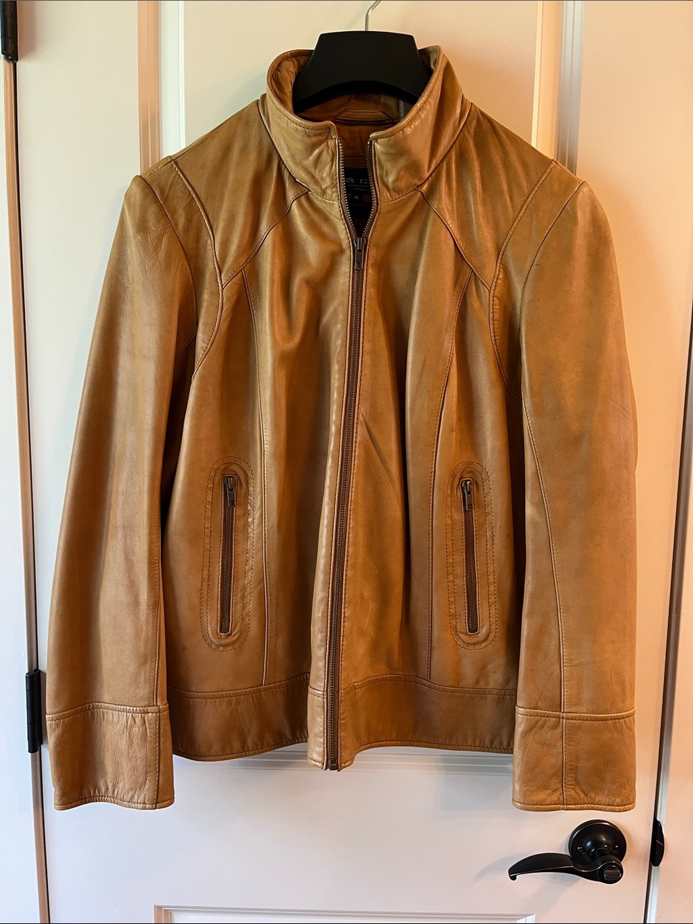 Black Rivet Leather Jacket 1X